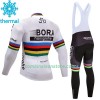 Maillot Cyclisme Hiver + Collant à Bretelles 2017 Bora-Hansgrohe Femme N002